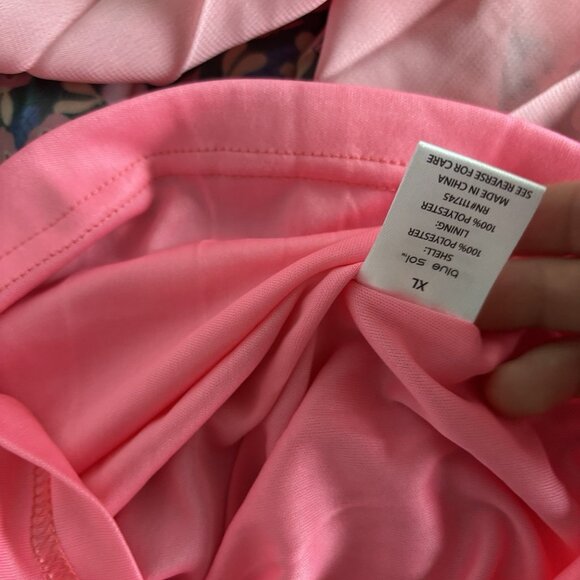 Blue Sol Pleated Midi Skirt Floral Pink Black Womens Size XL Boho Femenine NWT - Picture 10 of 13